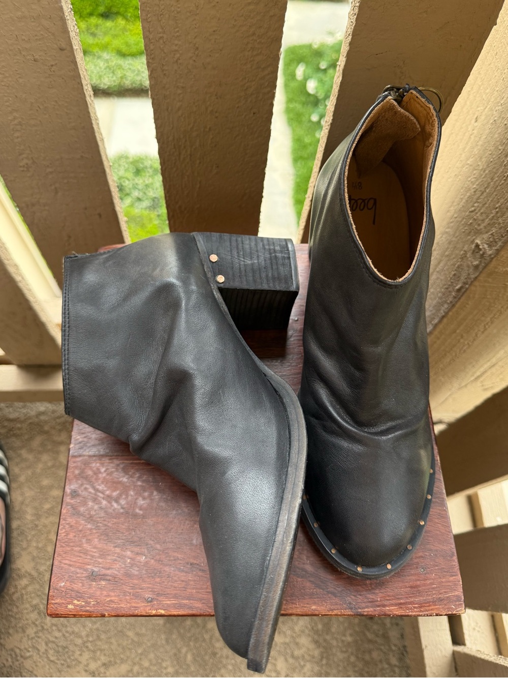 Beek Handmand Eaglet Ankle Booties in Black Leather